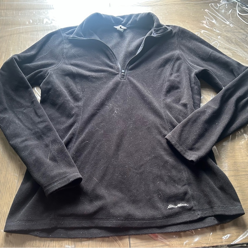 Eddie Bauer Black Zip-Up Sweater